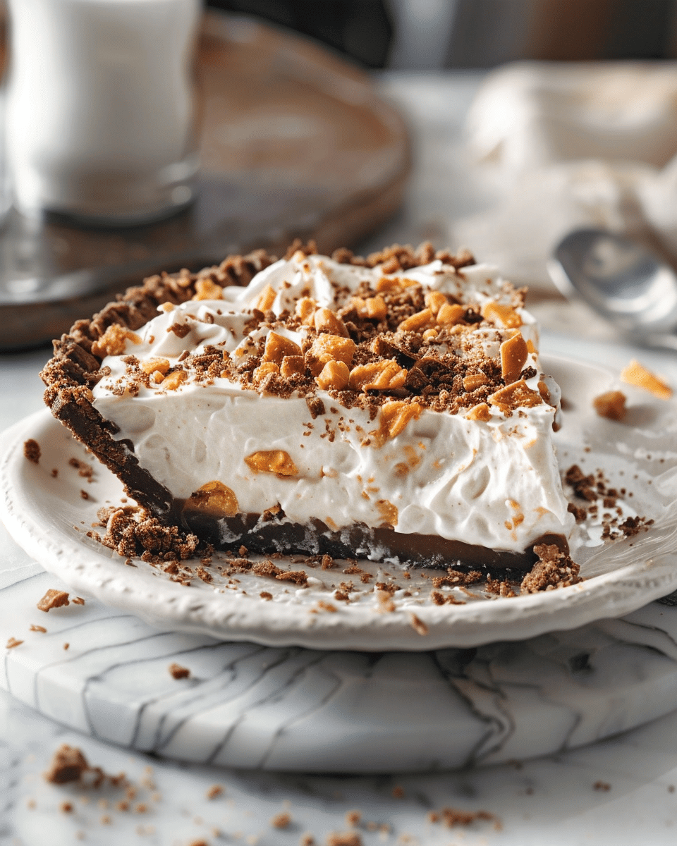 No-Bake Butterfinger Pie