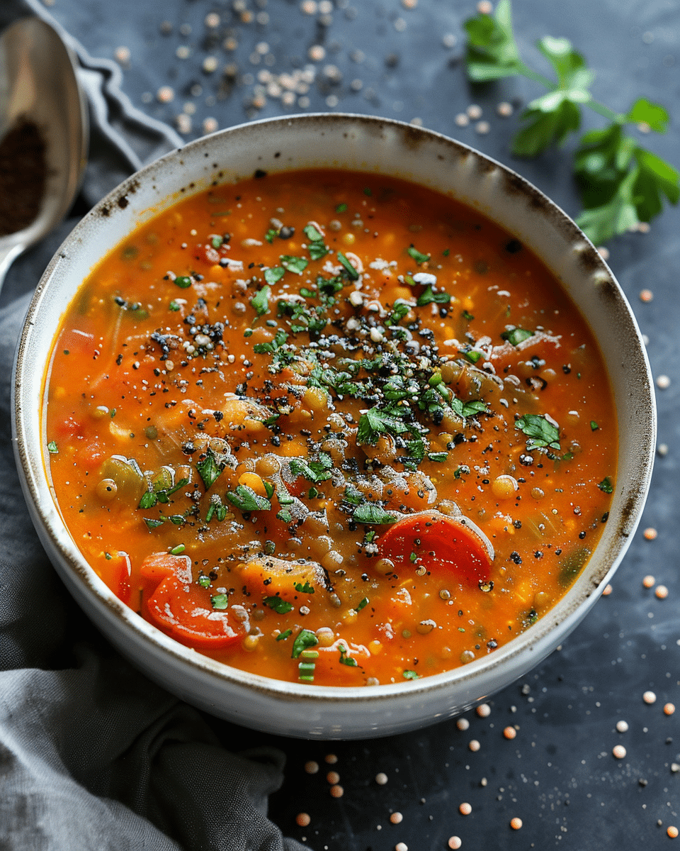 Tomato Lentil Soup (Easy One-Pot)